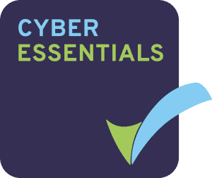 Adamss Harrison Cyber Essentials Badge Cyber essentials certification logo with checkmark for cybersecurity compliance.